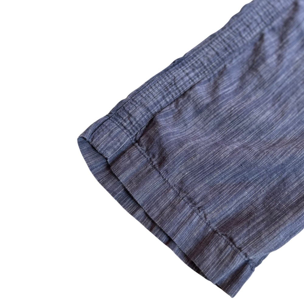 Athleta Cabo Linen Textured Wide Leg Pant Sz 6 Rain Dance Jacquard Weave 657680 - Picture 7 of 13